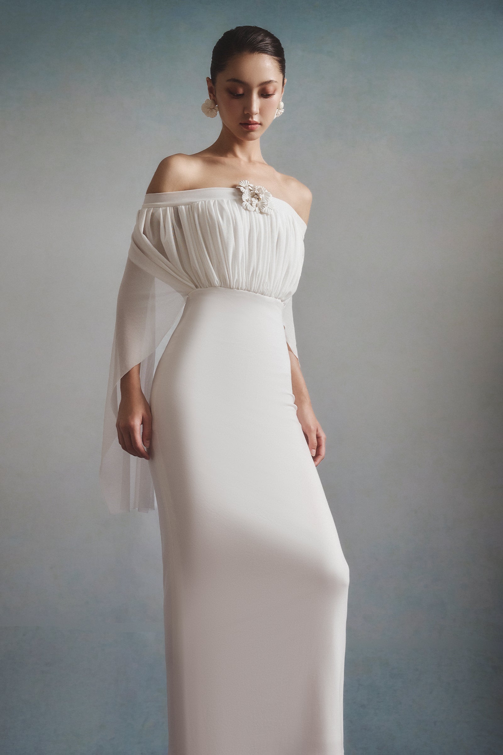 Brume Cape Sleeve Midi Dress