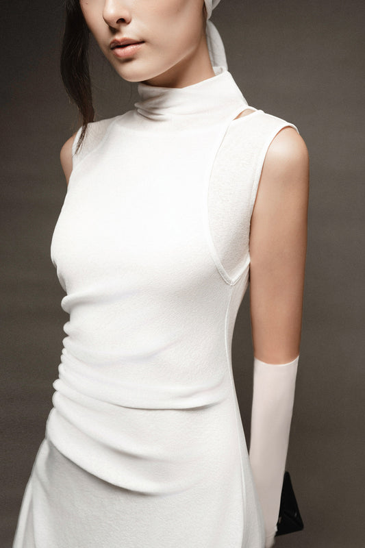 Clair Sleeveless Draped Maxi Dress