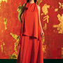 Thieu Hoa Asymmetric Synthetic Silk Top