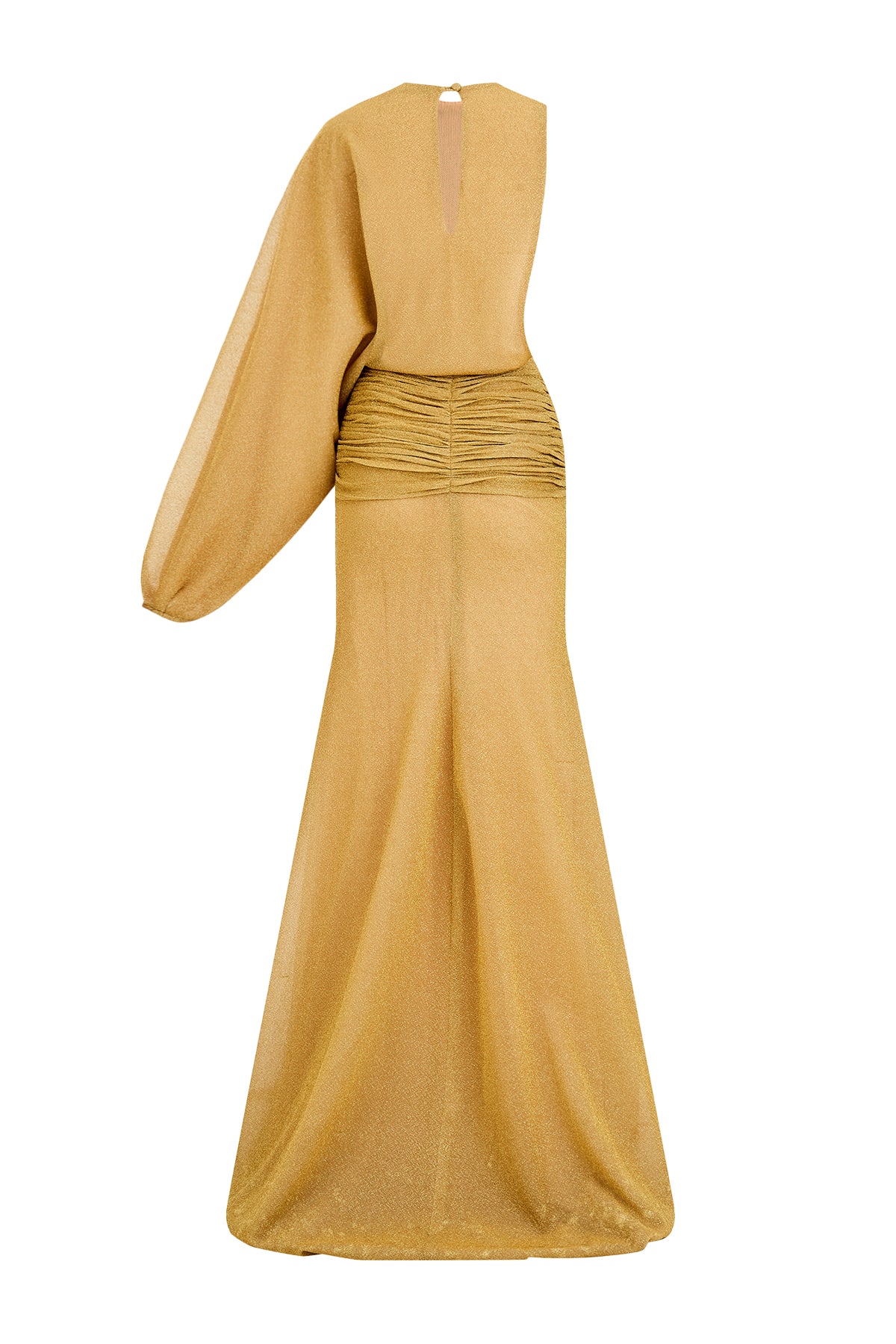 Vyre Asymmetric Sleeve Maxi Dress