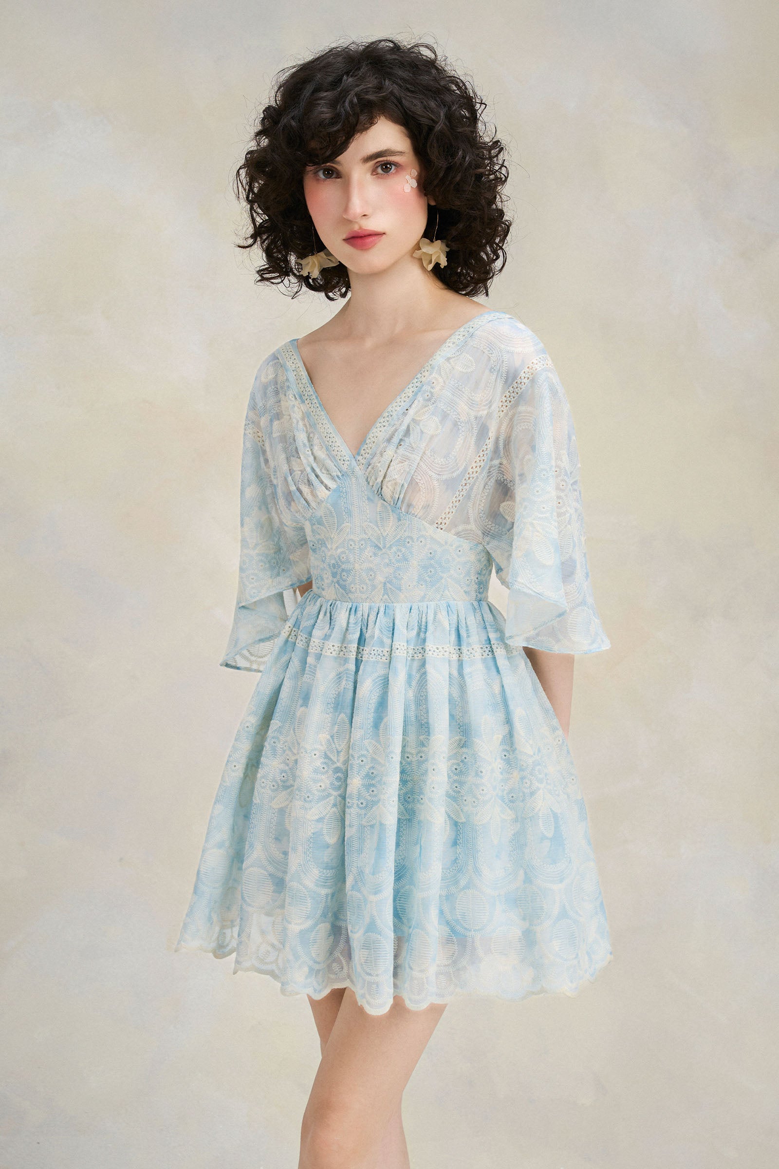 Aria Butterfly Sleeve Mini Dress