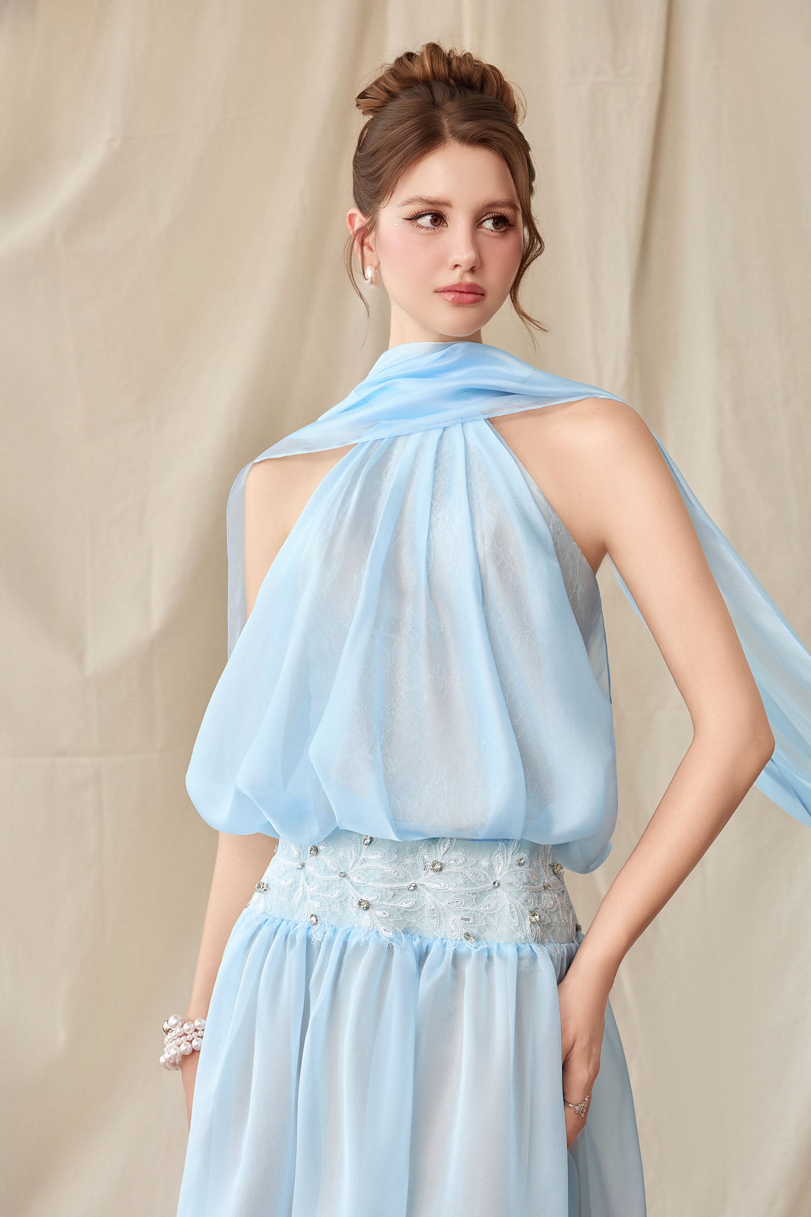 Aster Blouson Maxi Dress