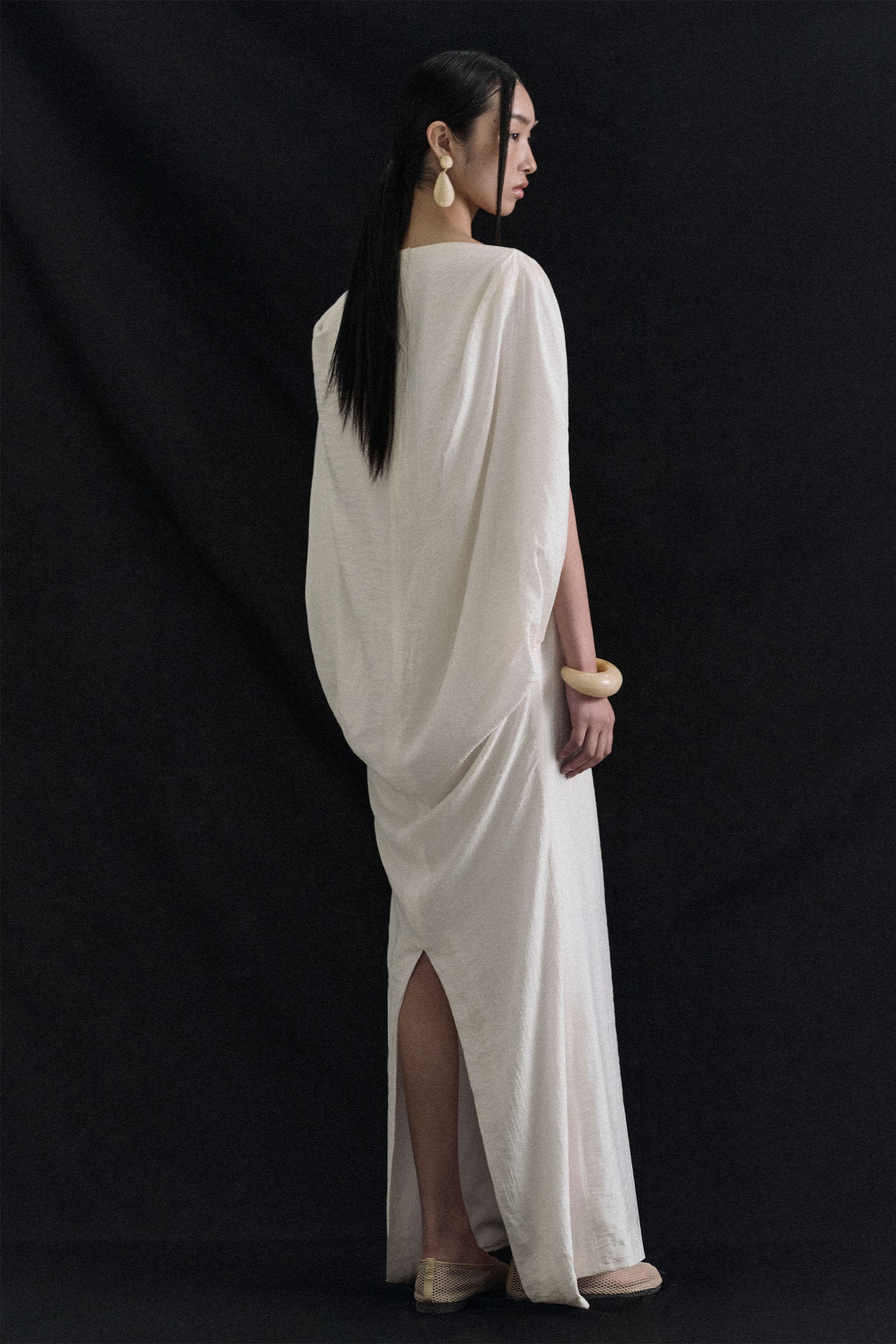 San Batwing Sleeve Maxi Dress