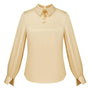 Lavinia Straight Collared Neck Polyester Silk Top