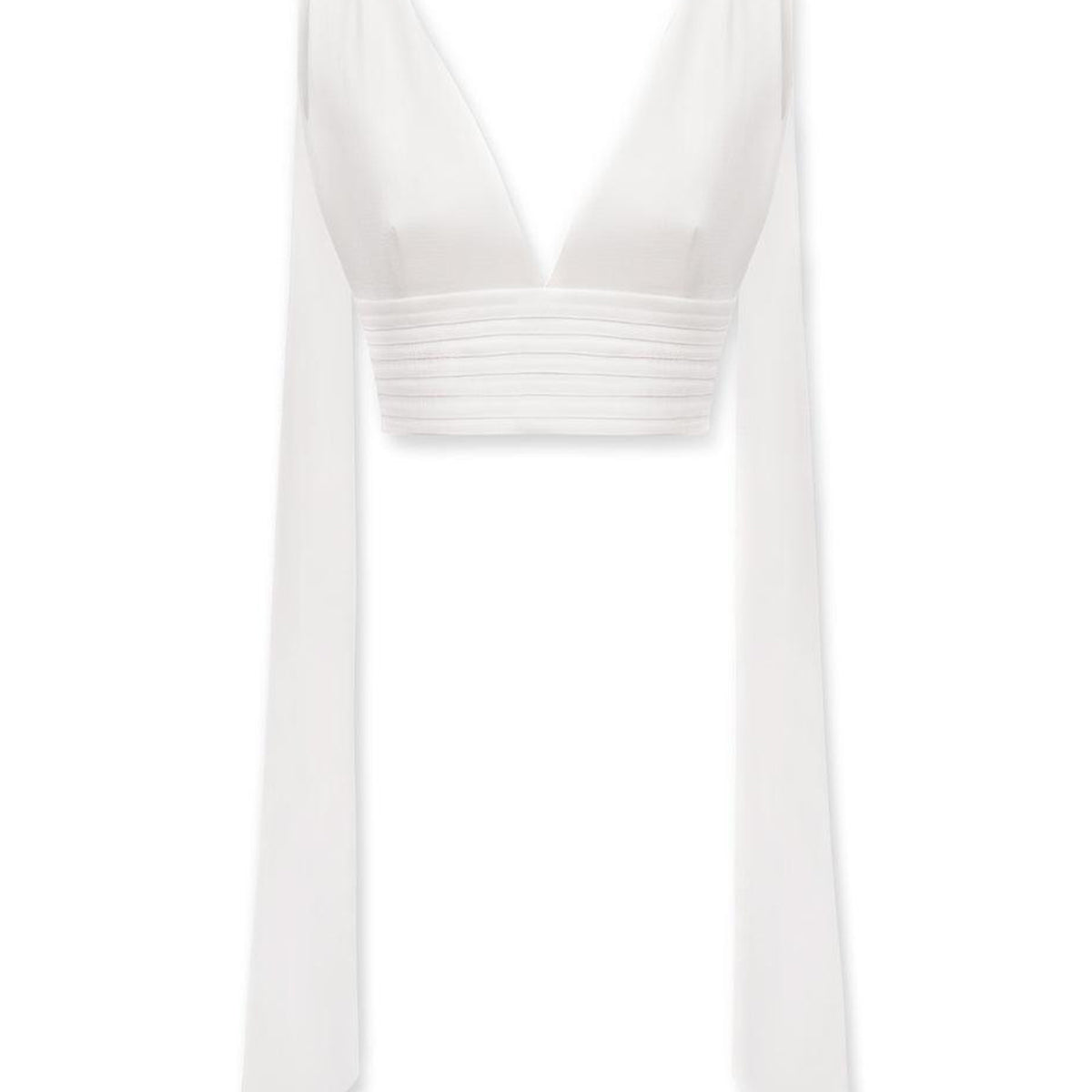 Caily Bodycon V-Neck Silk Chiffon Top