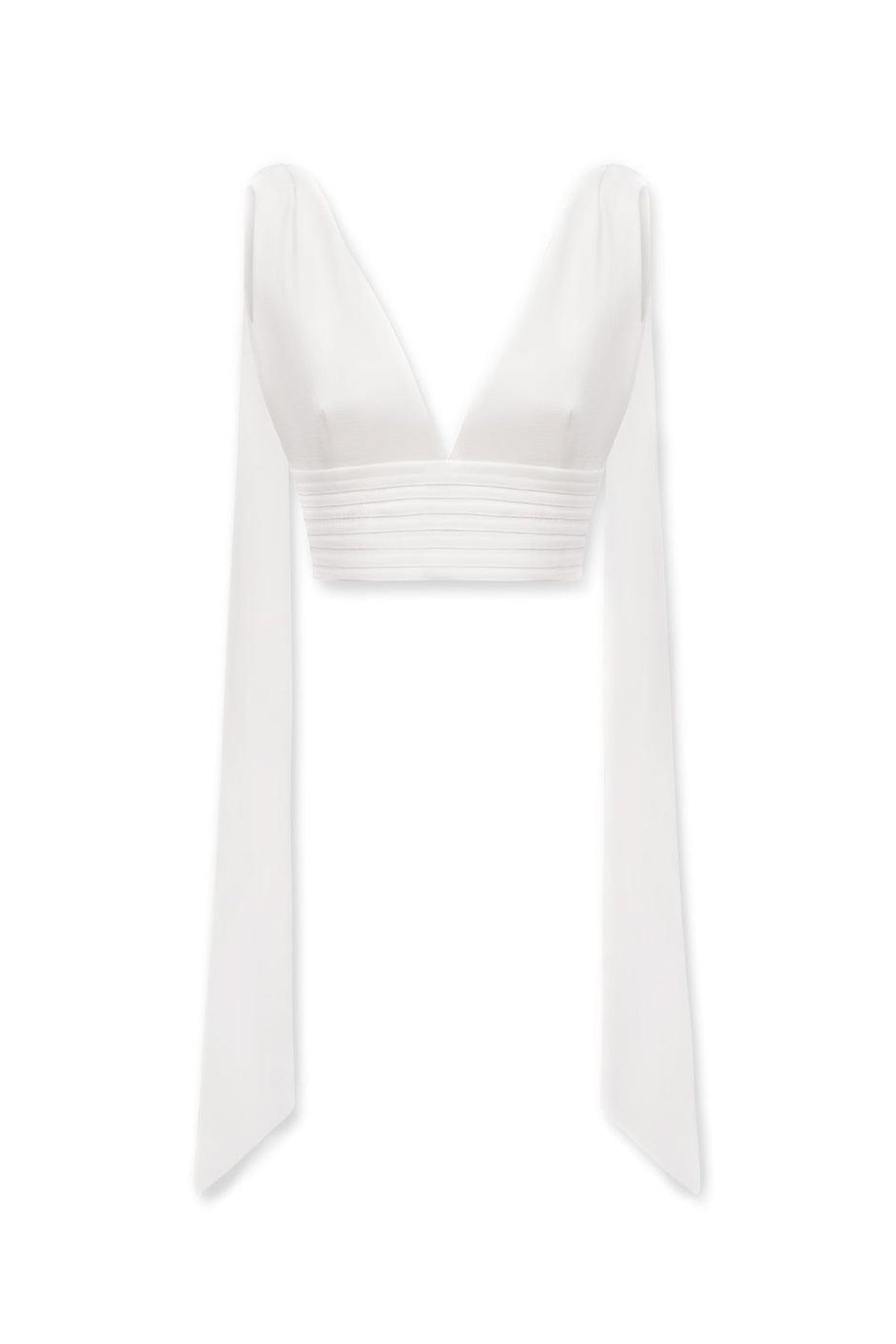 Caily Bodycon V-Neck Silk Chiffon Top