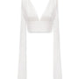 Caily Bodycon V-Neck Silk Chiffon Top