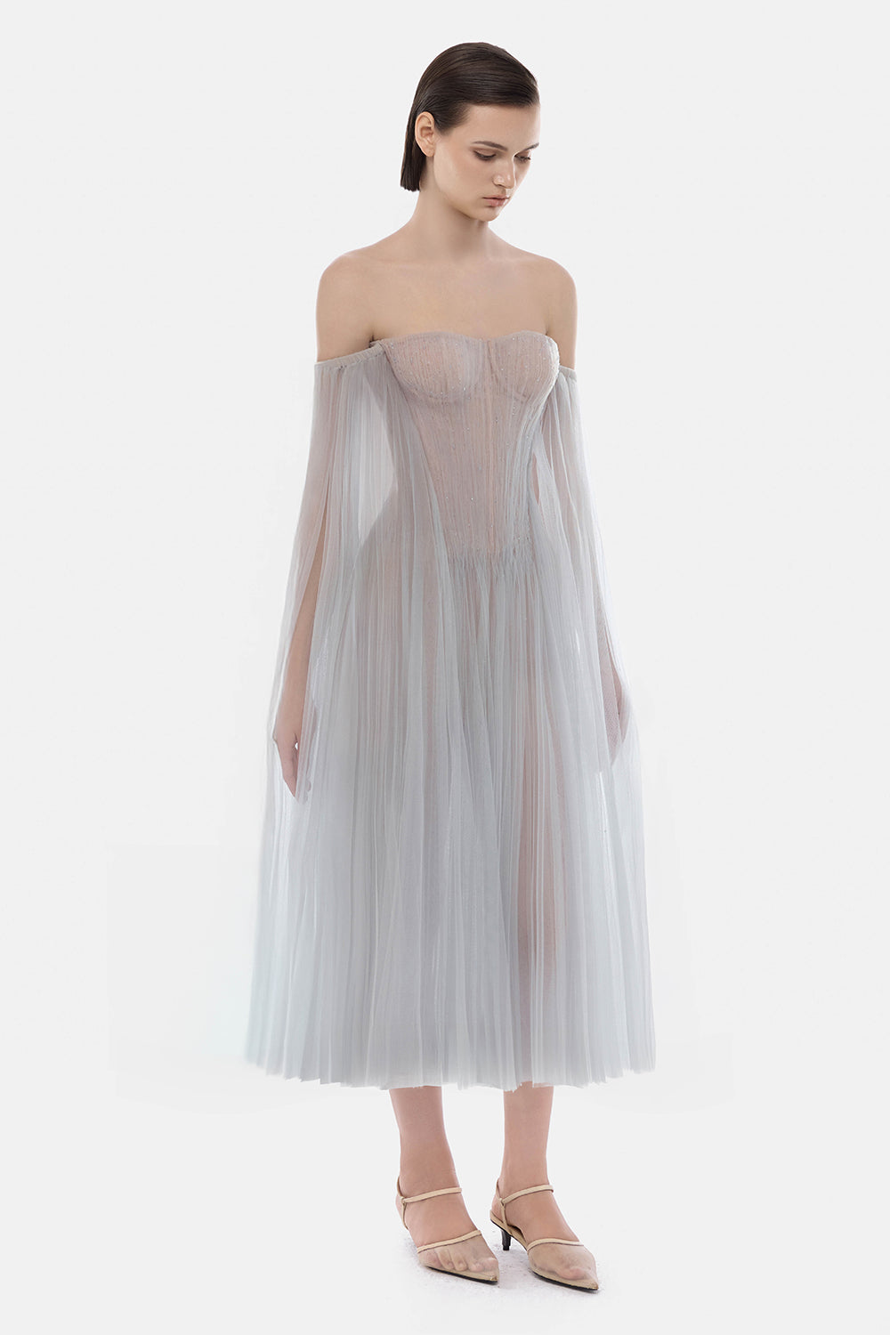 Elia Split Sleeve Midi Dress