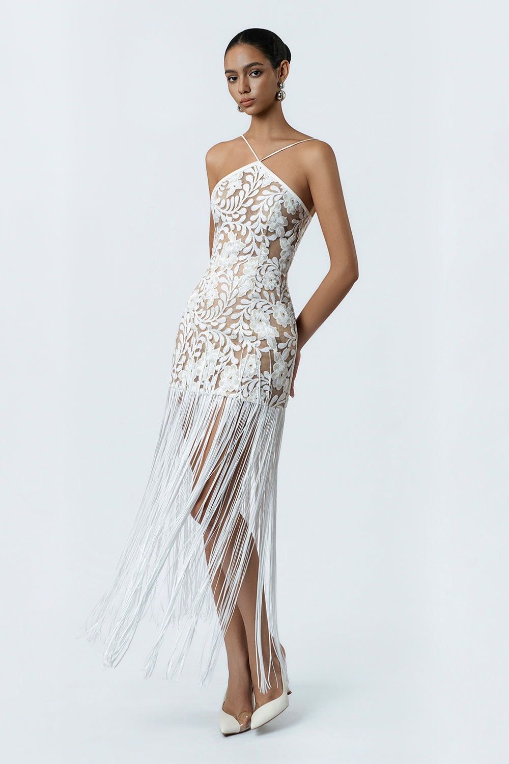 Iris Fringe Midi Dress