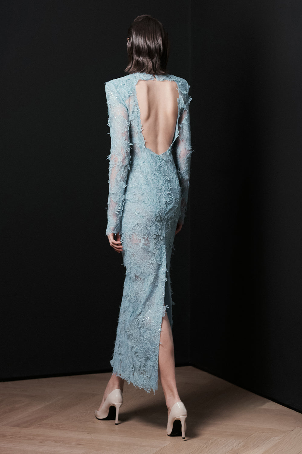 Verona High Neck Midi Dress