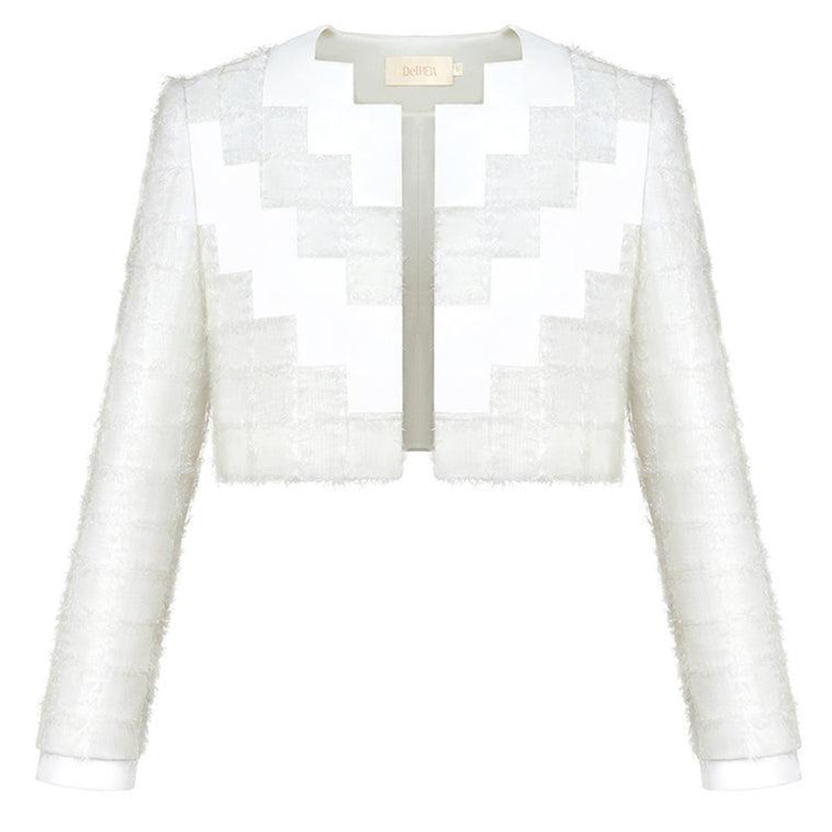 Lavinia Cropped Long Sleeved Tweed Jacket