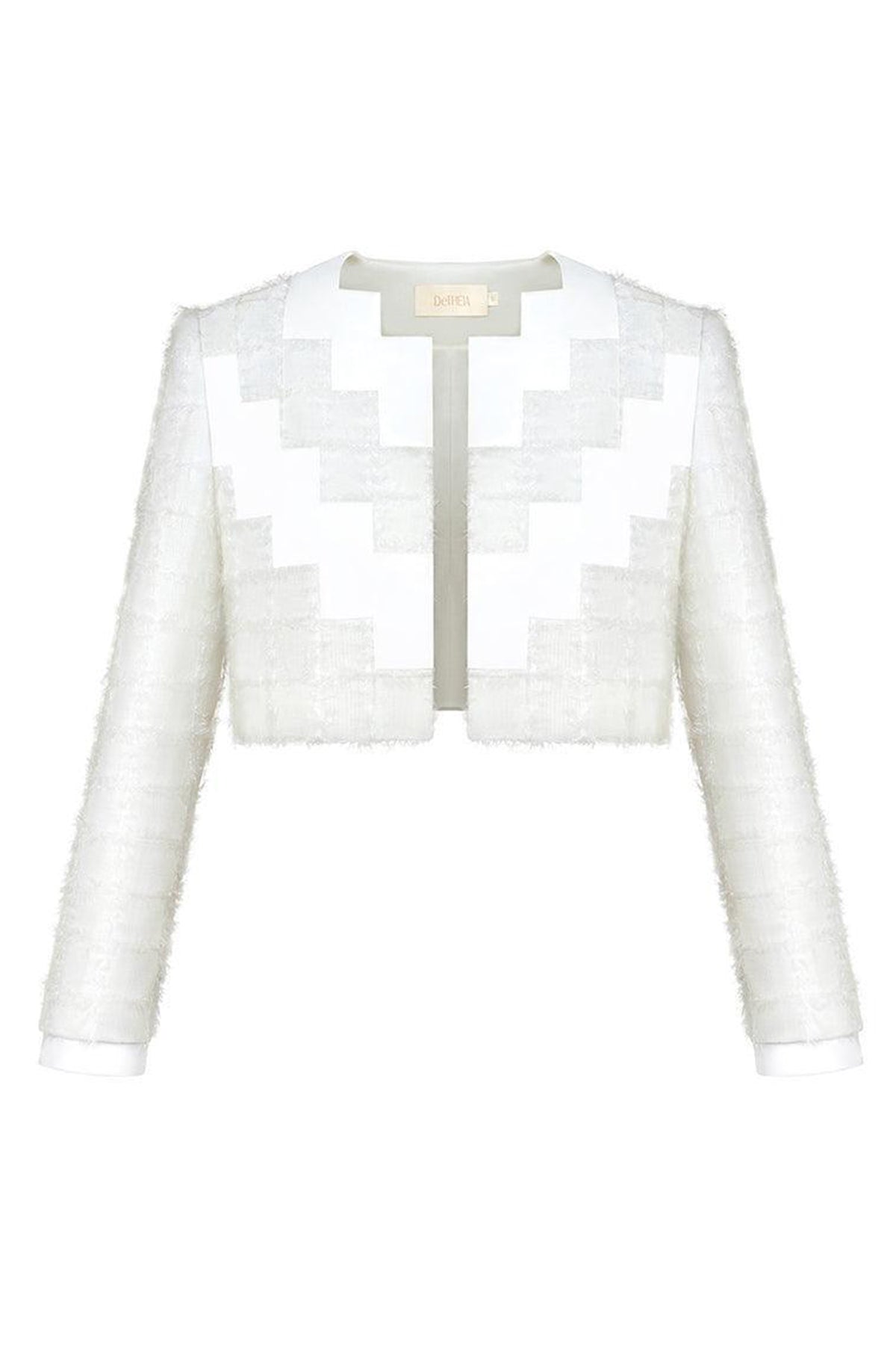 Lavinia Cropped Long Sleeved Tweed Jacket