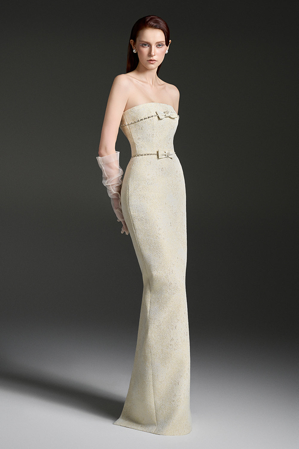 Perlavyn Brocade Maxi Dress