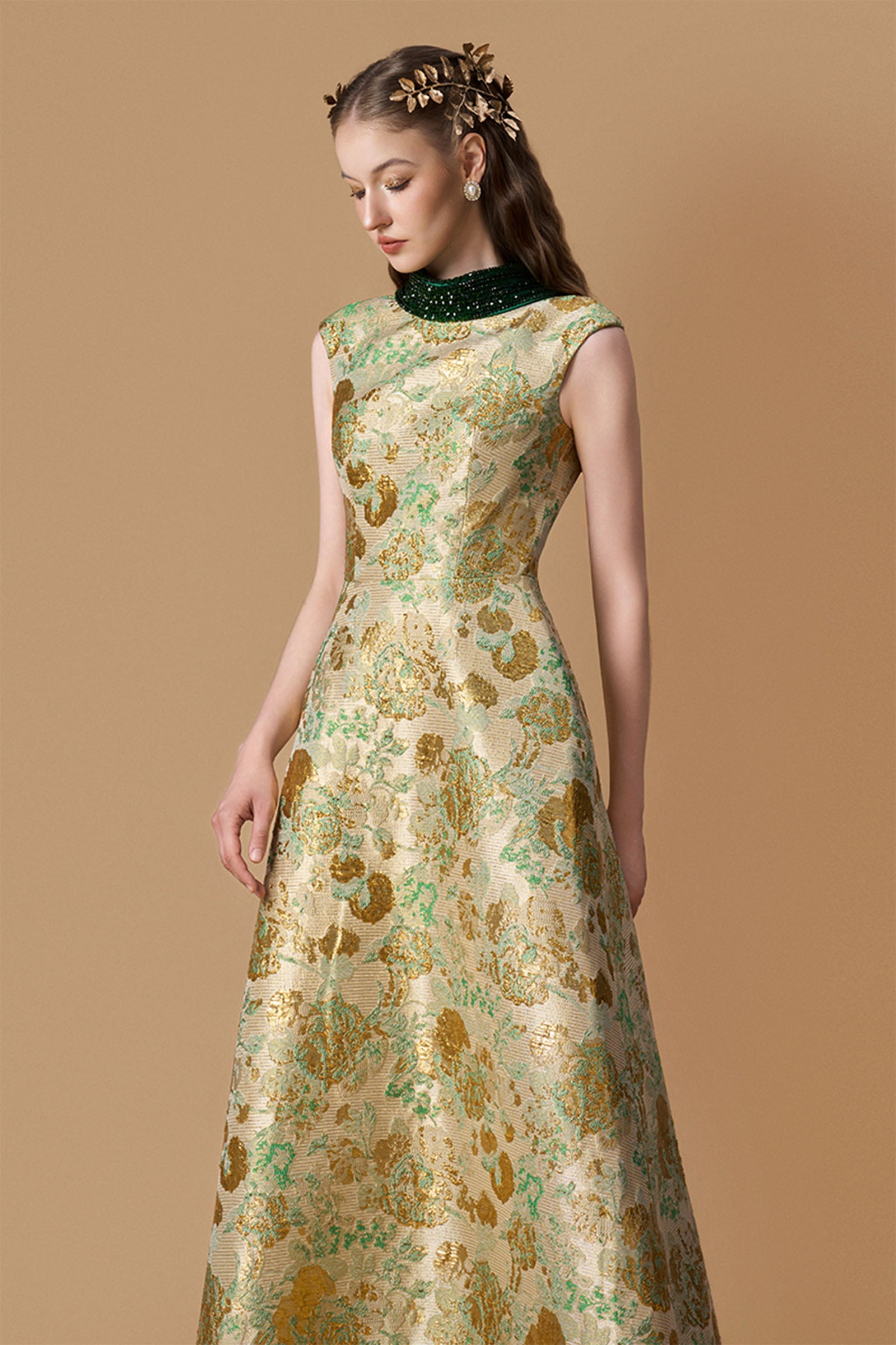 Aris Jacquard Maxi Dress