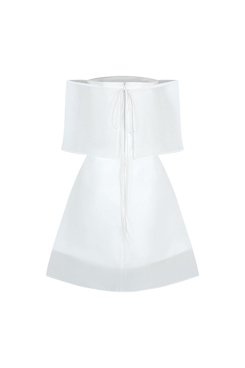 Ivy A-line Off-Shoulder Organza Mini Dress