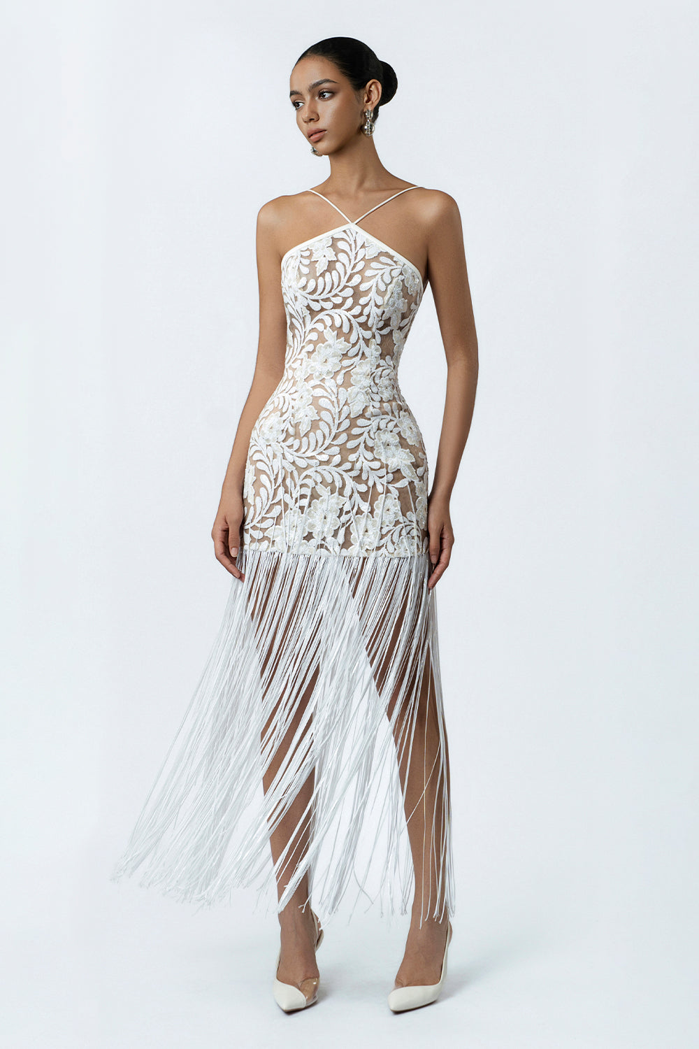 Iris Fringe Midi Dress