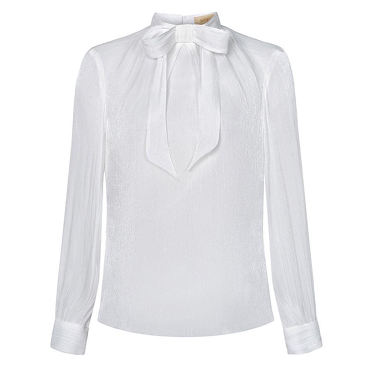 Lamarr Straight Bow Tie Polyester Silk Top