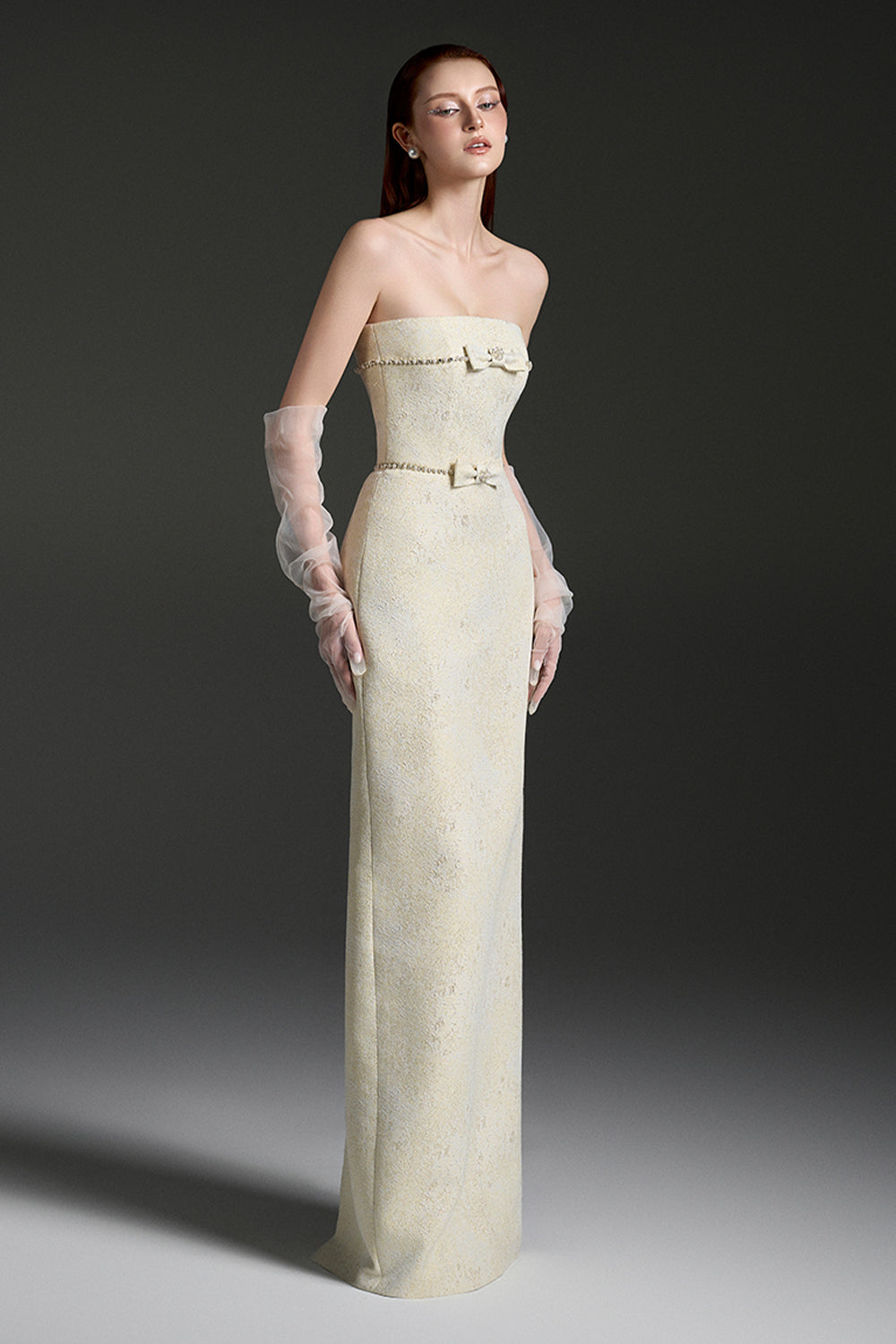 Perlavyn Brocade Maxi Dress