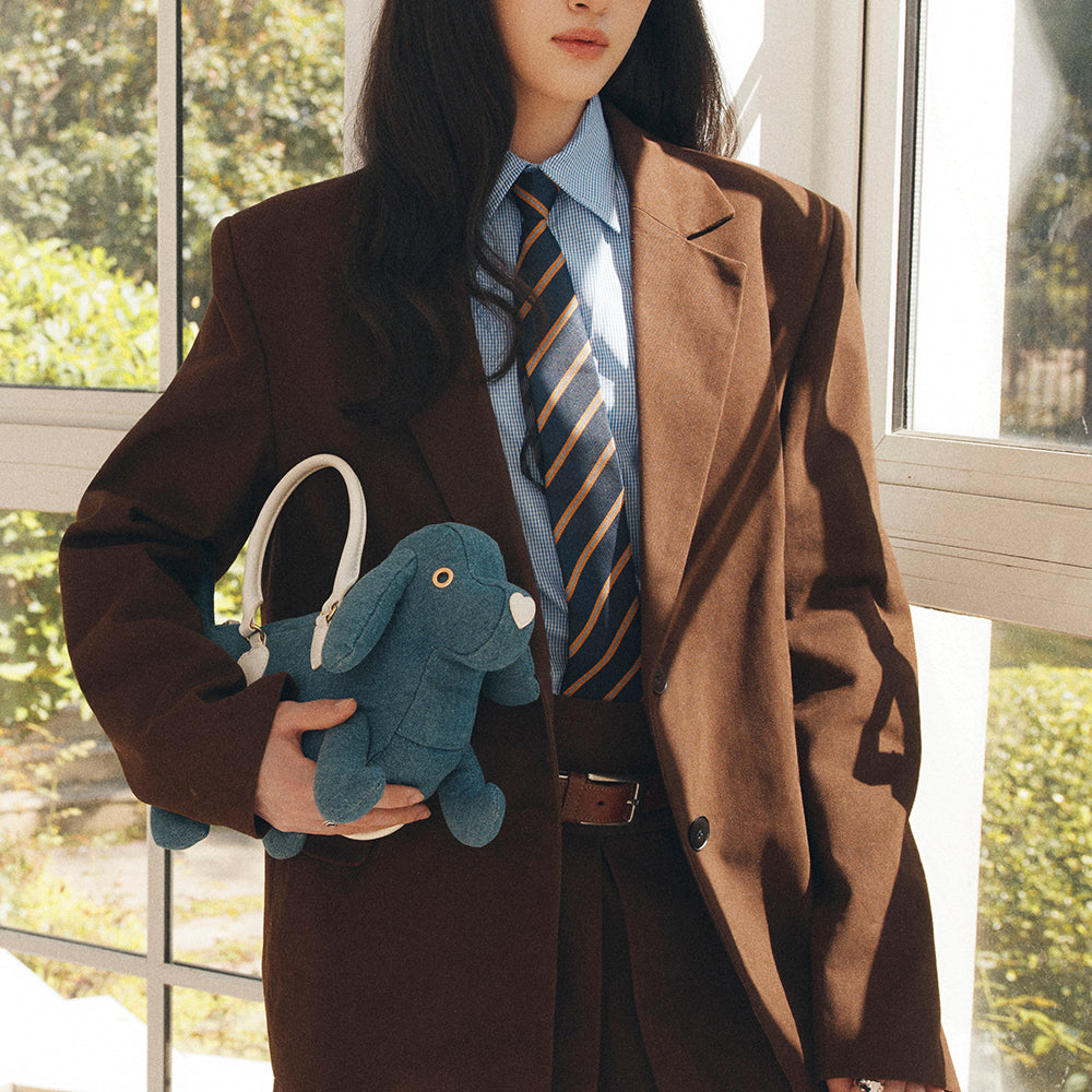 Christina Collared Twill Blazer