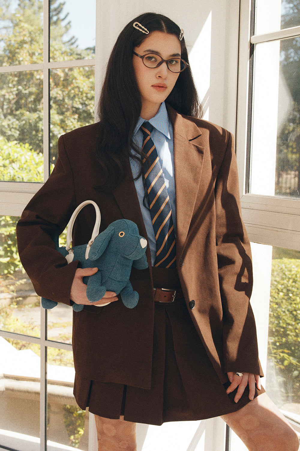 Christina Collared Twill Blazer