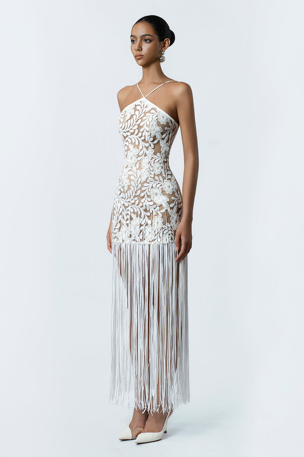 Iris Fringe Midi Dress