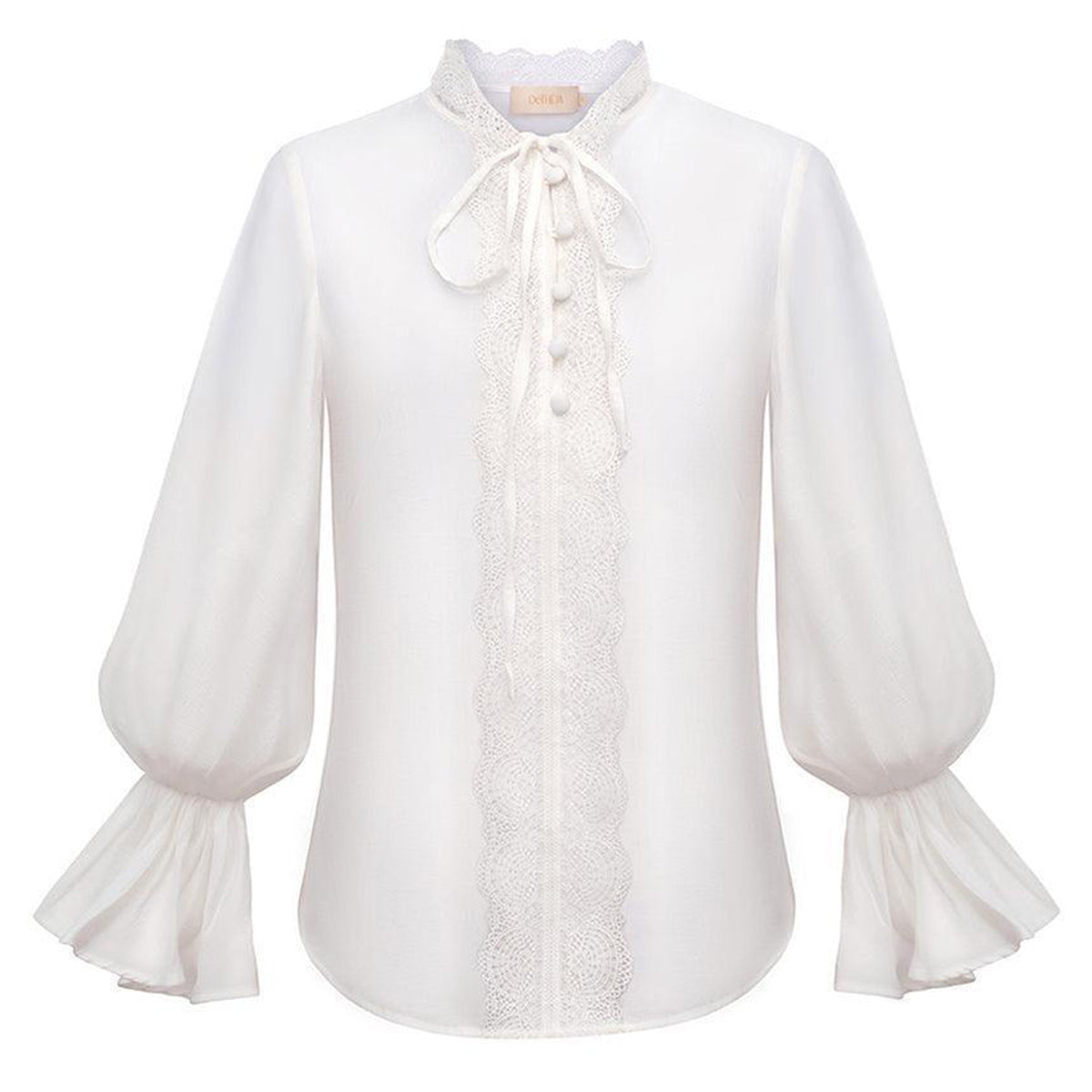 Juliette Straight Poet Sleeved Polyester Silky Linen Shirt