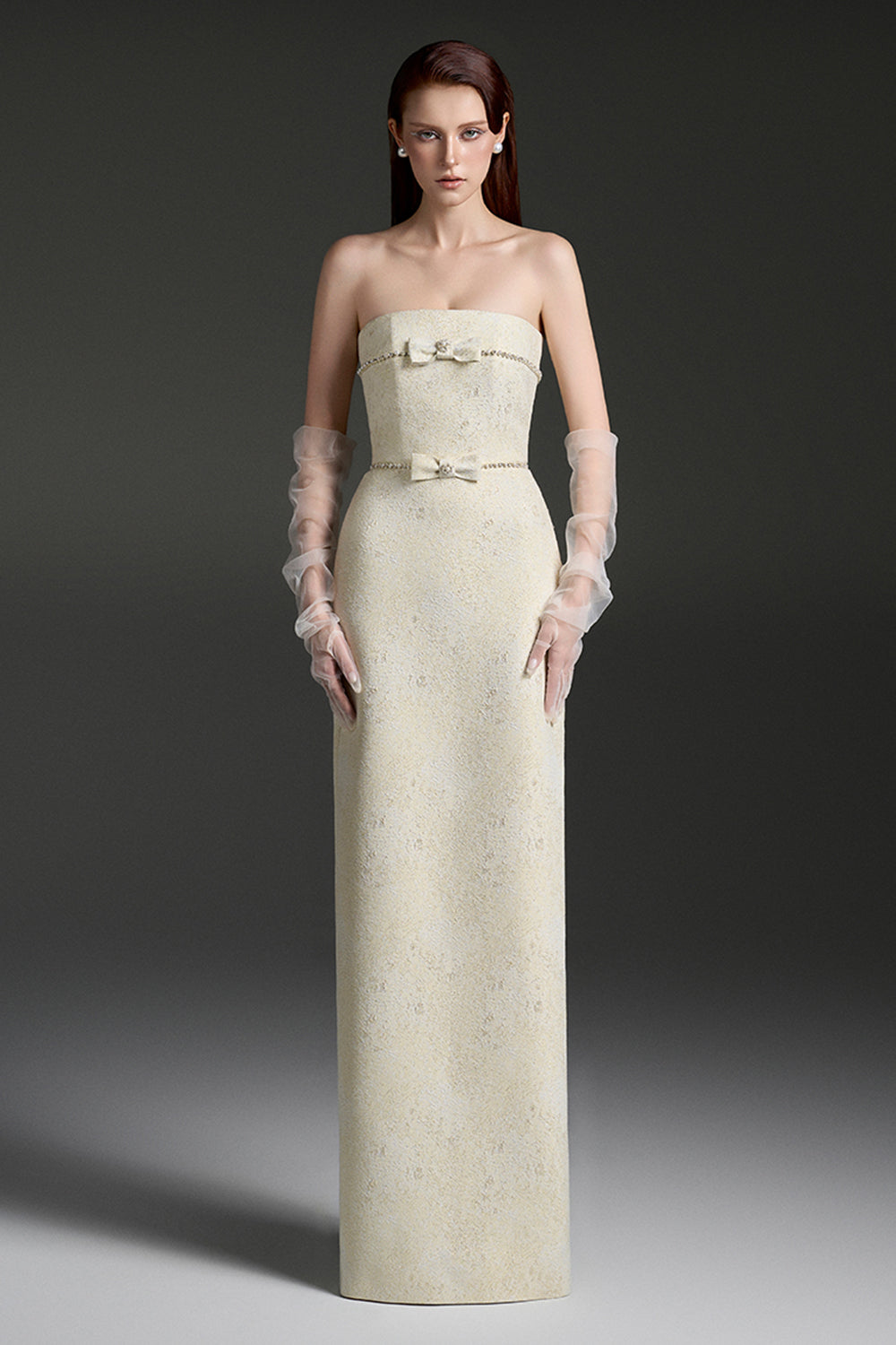 Perlavyn Brocade Maxi Dress