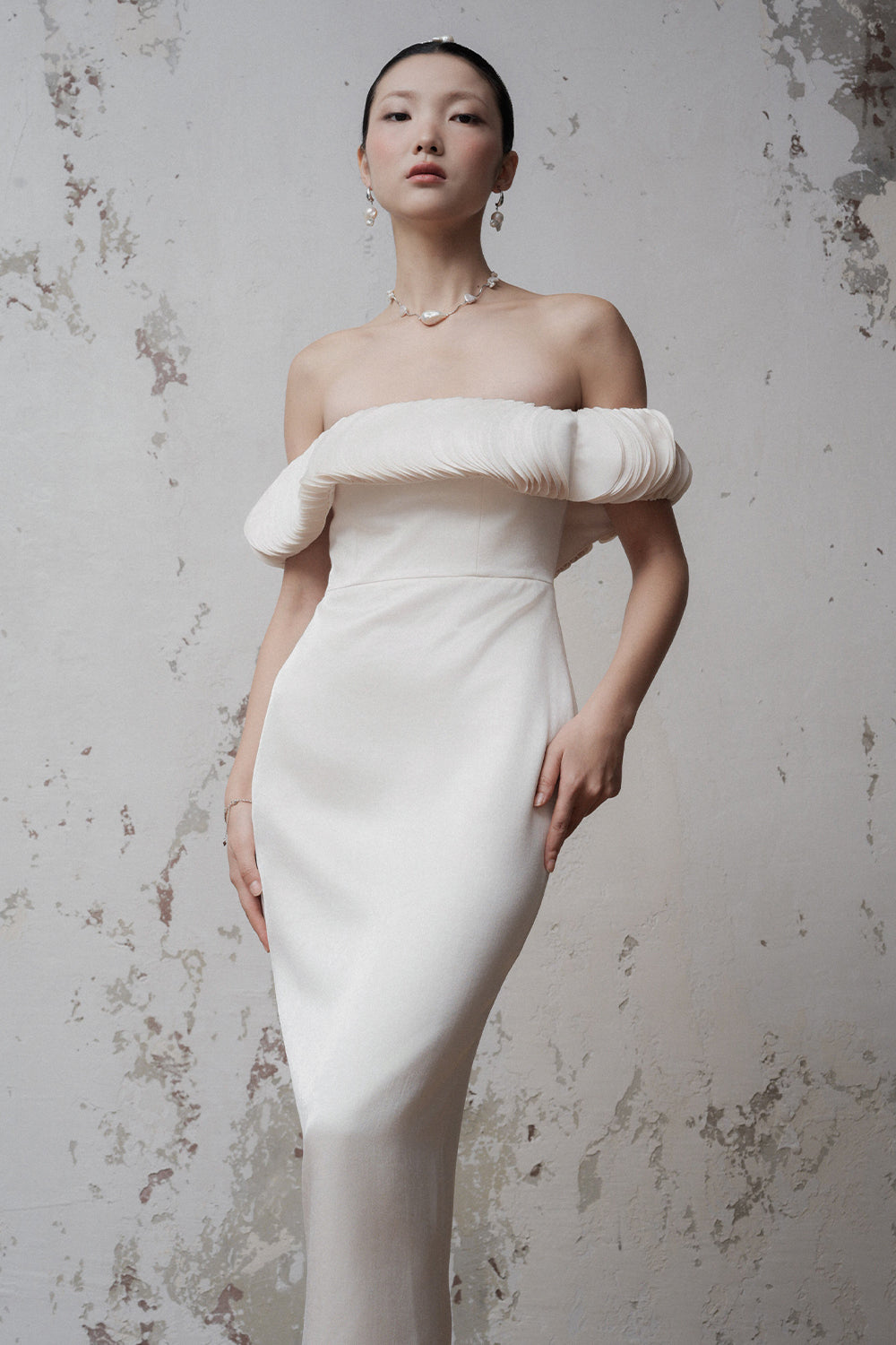 Sora Off-Shoulder Midi Dress