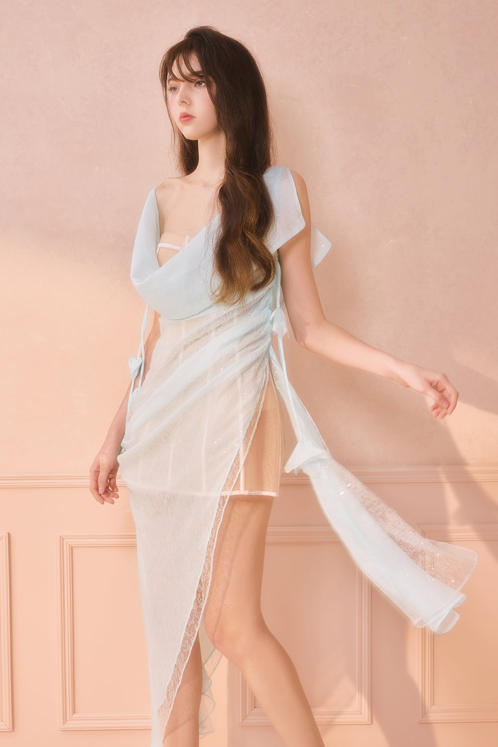 Clarisse Asymmetric Midi Dress