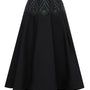 Juliette A-line Back Zipper Polycotton Midi Skirt