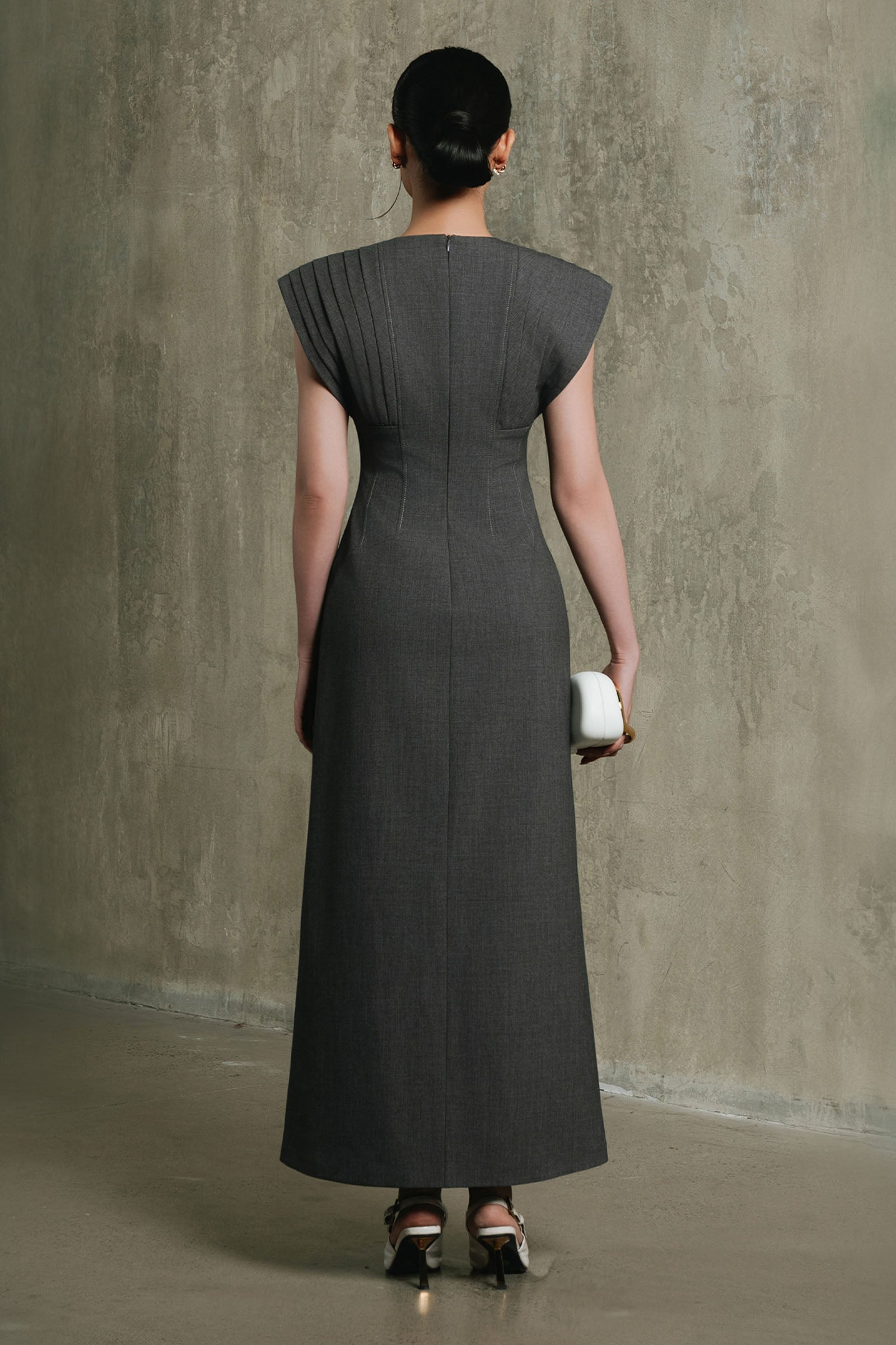 The Undertow Pin Tuck Maxi Dress
