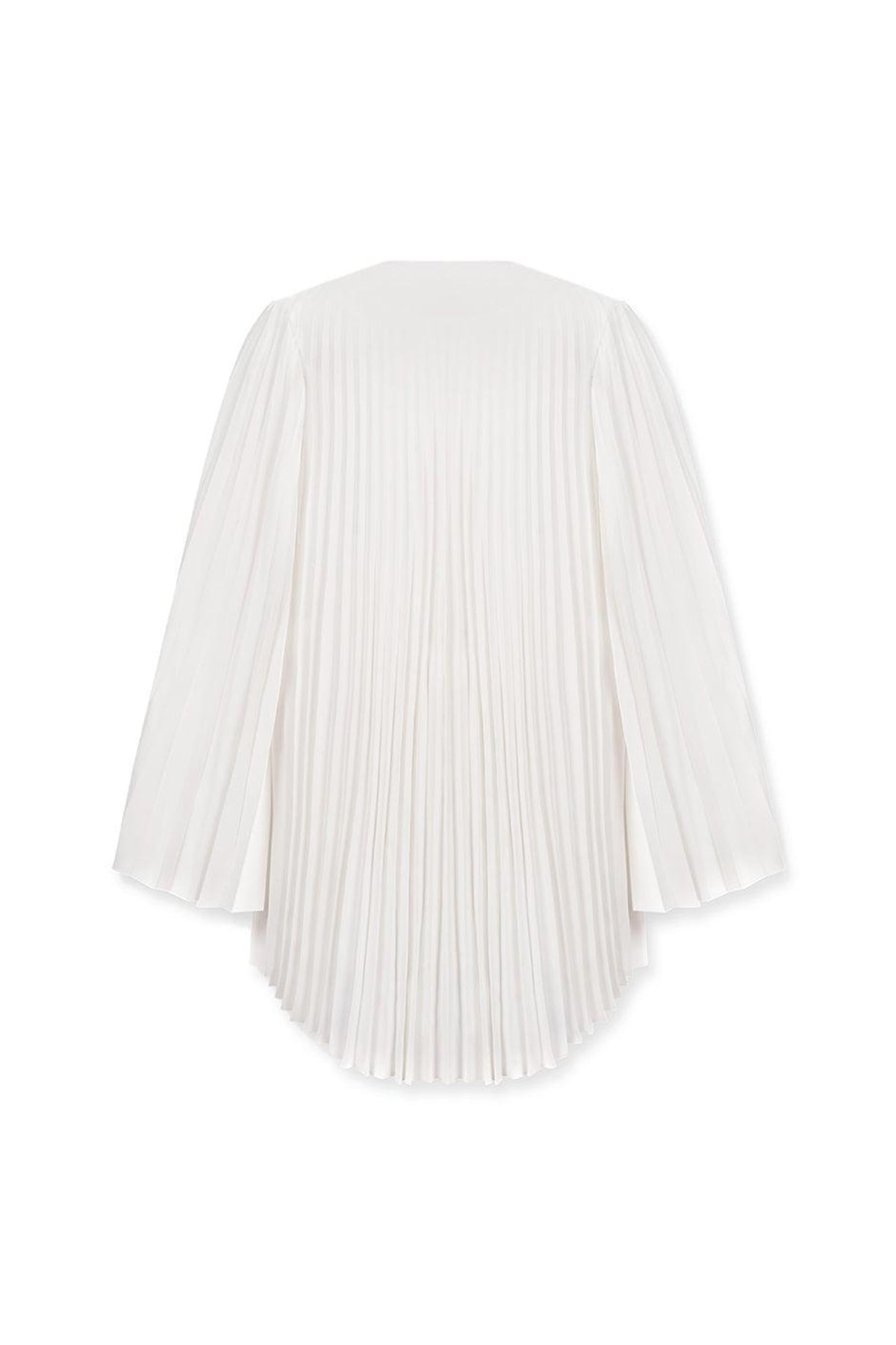 Anne Pleated Long Sleeved Polyester Floor Length Set