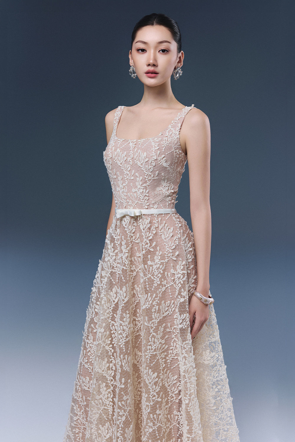 Rika Square Neck Midi Dress
