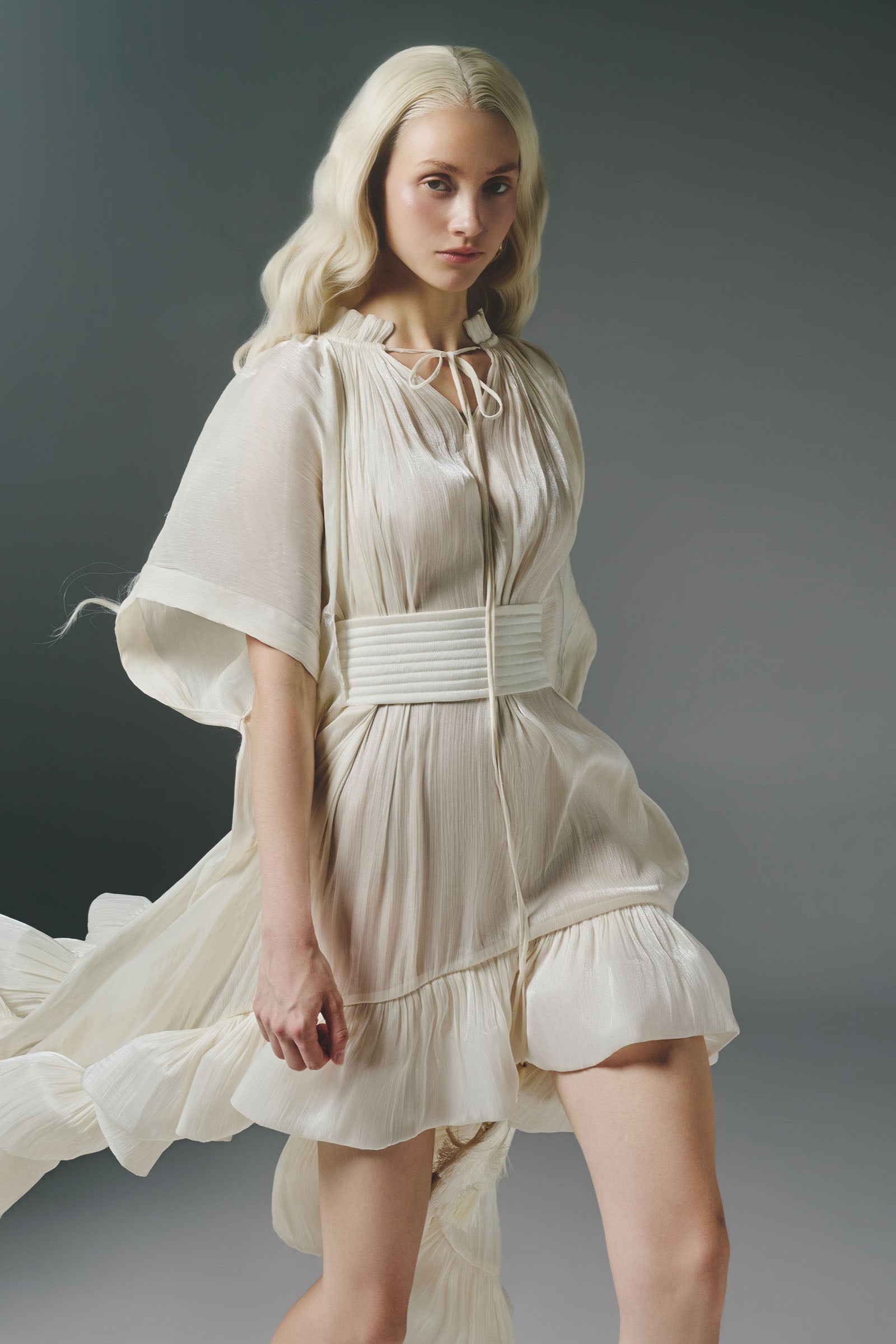 Gabriella Ruffle Midi Dress