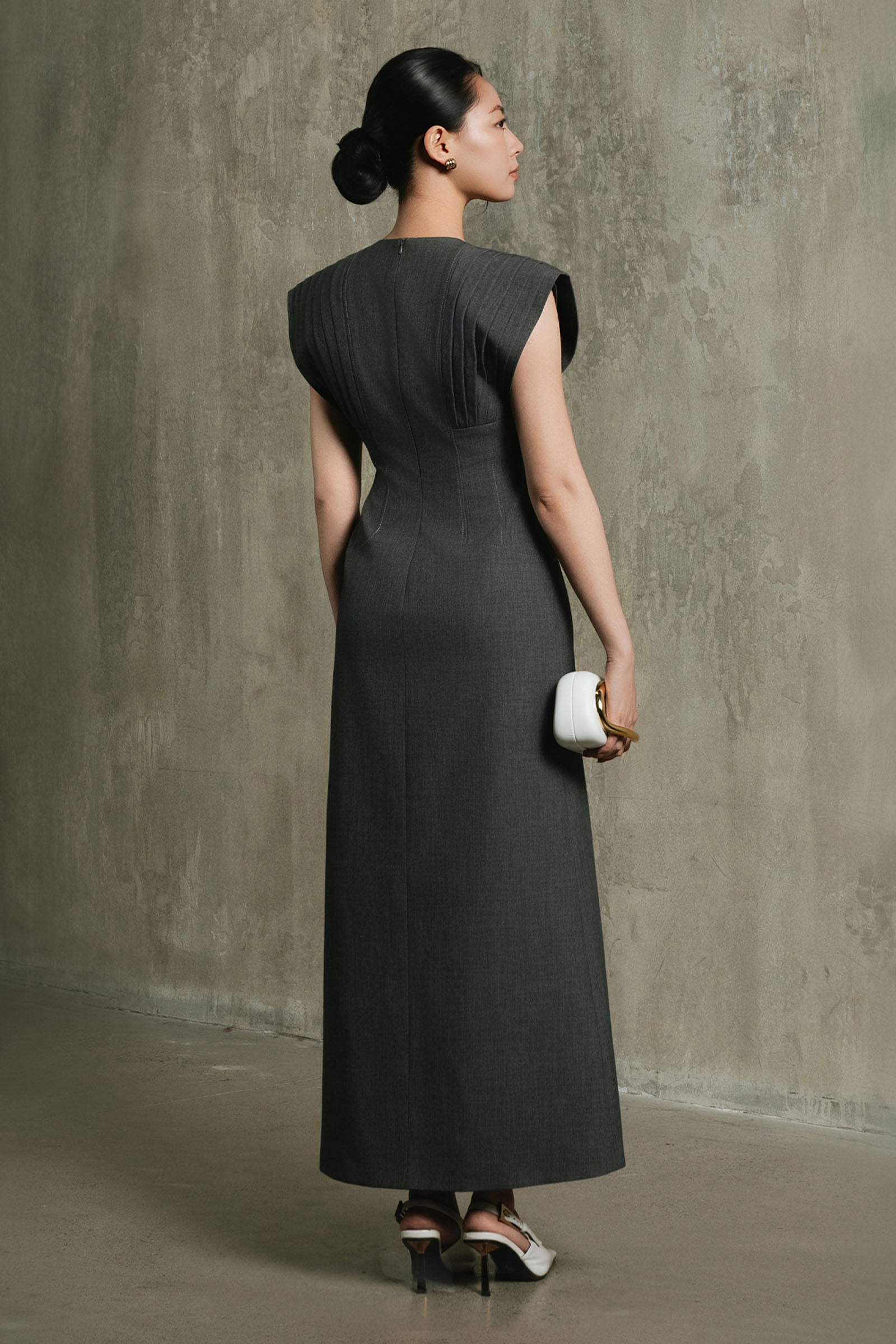 The Undertow Pin Tuck Maxi Dress
