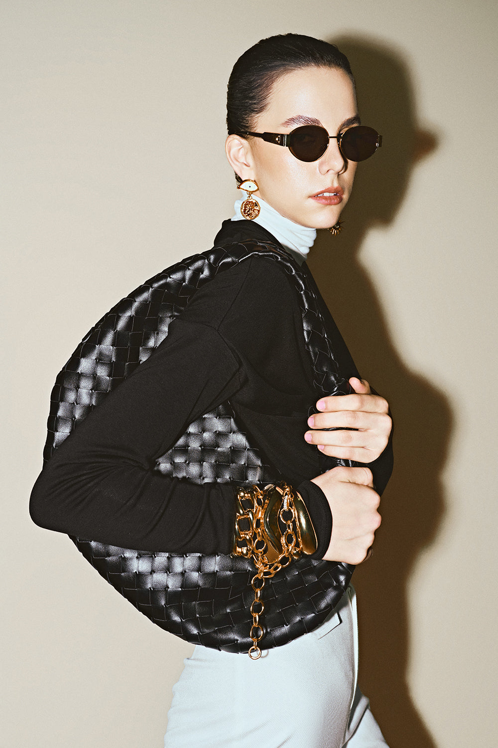 Lyraeus Cowl Draped Top