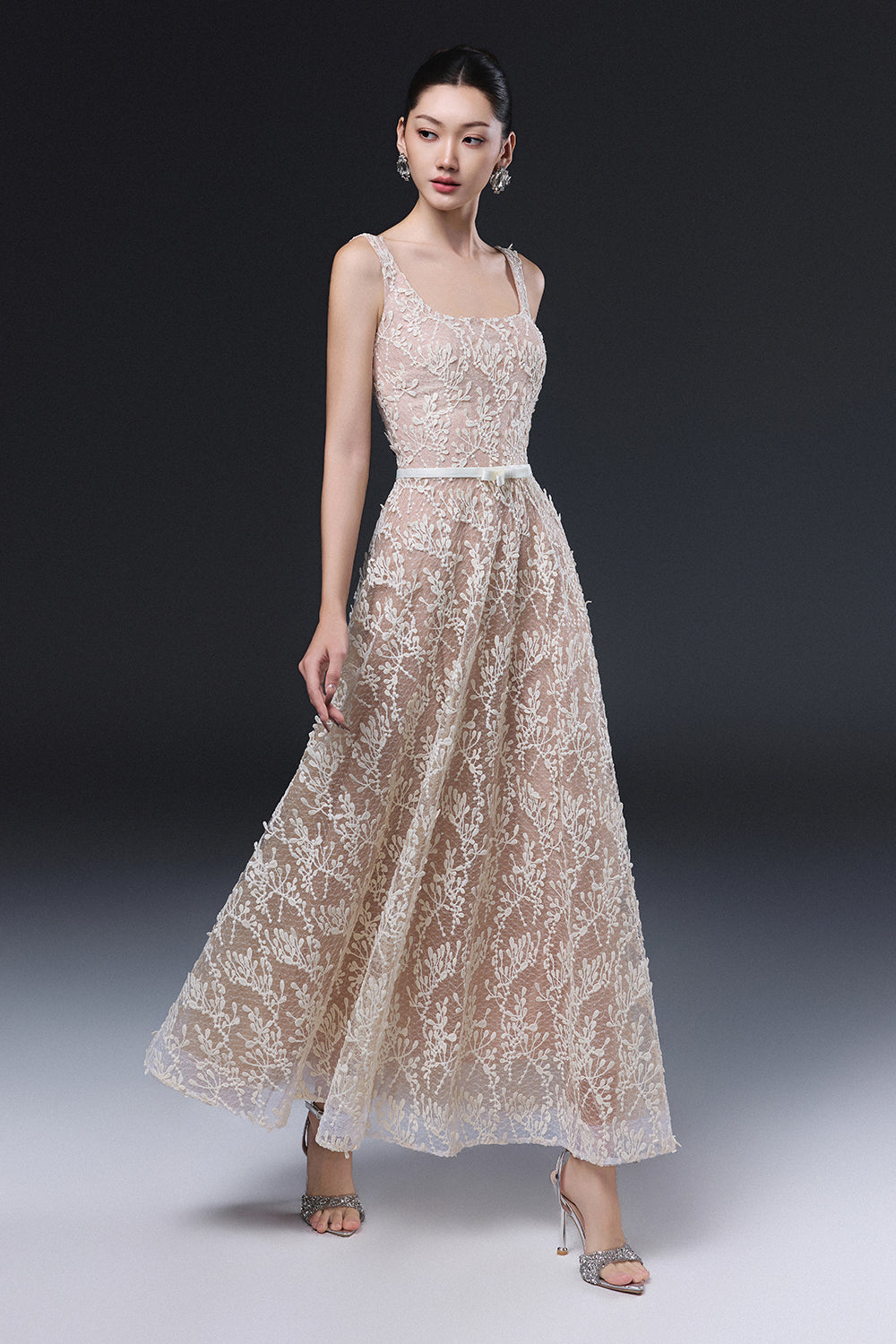 Rika Square Neck Midi Dress