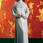 Thuy Vu Mandarin Collar Synthetic Silk Ao Dai