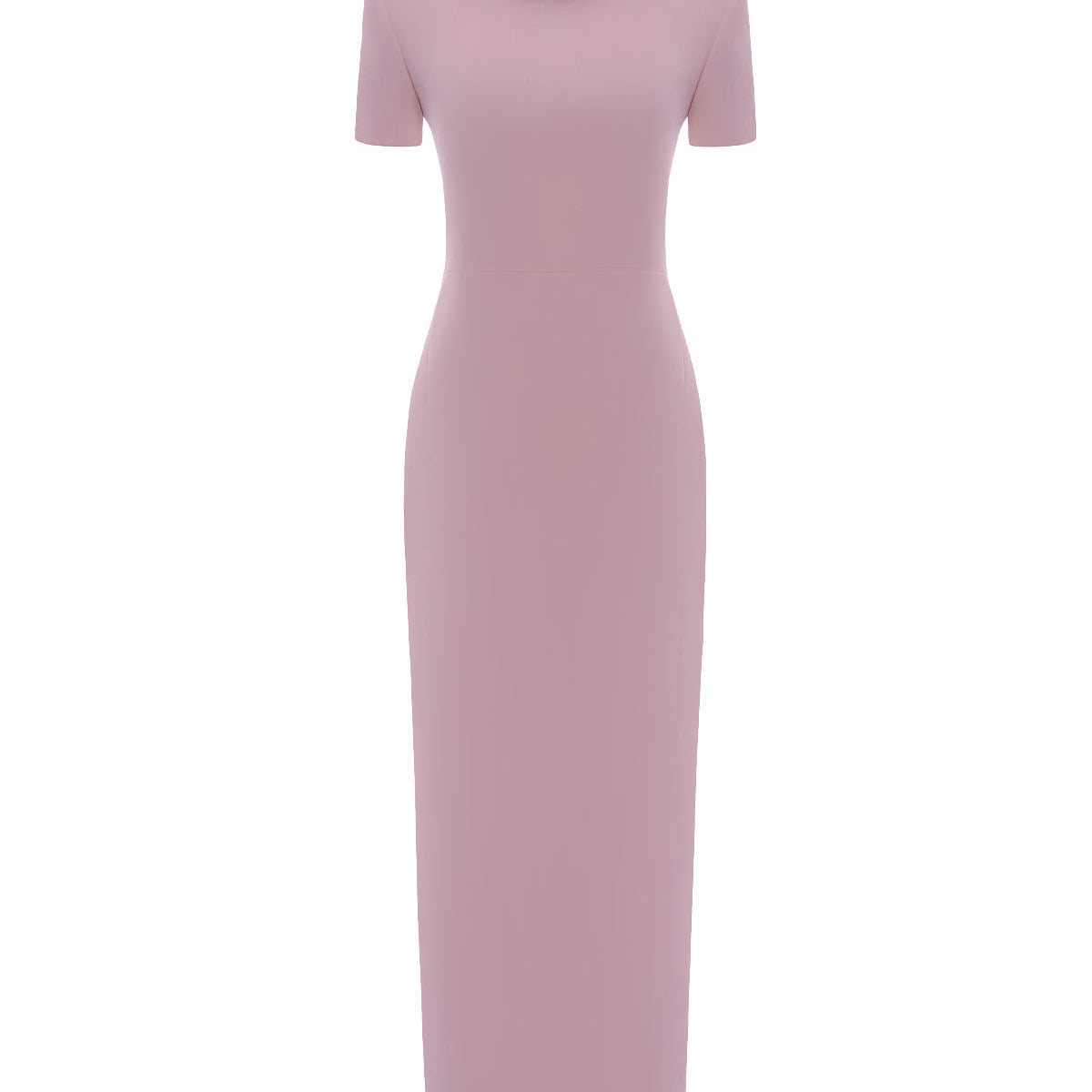 Nimes Pencil High Neck Crepe Midi Dress