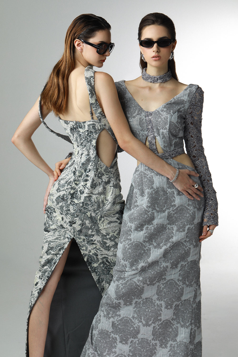 Eminence Choker Neck Maxi Dress