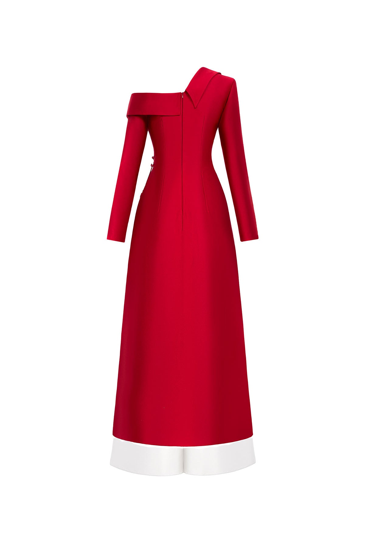 Nghien Hy Asymmetric Neck Ao Dai