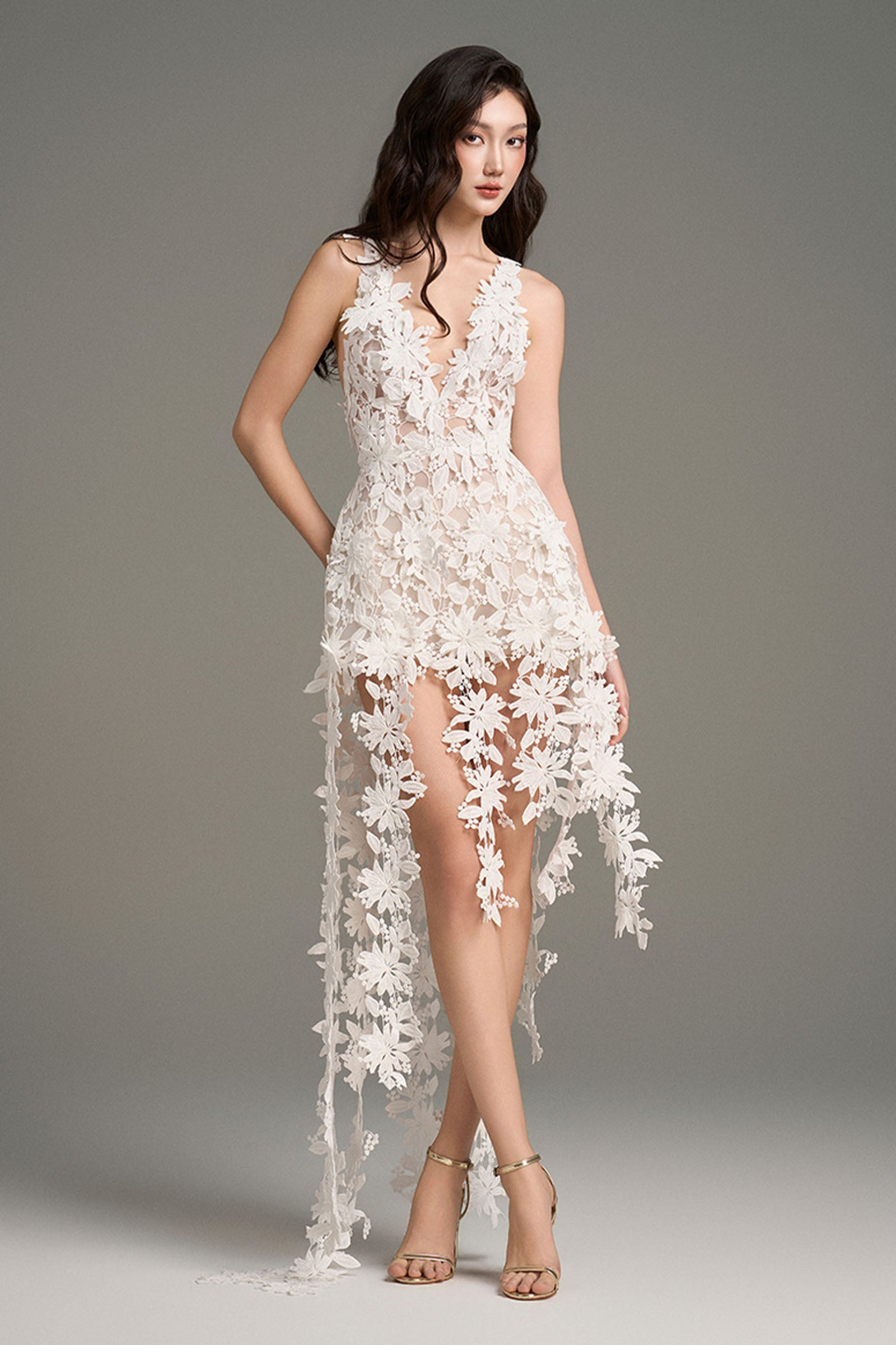 Aven Asymmetric Mini Dress
