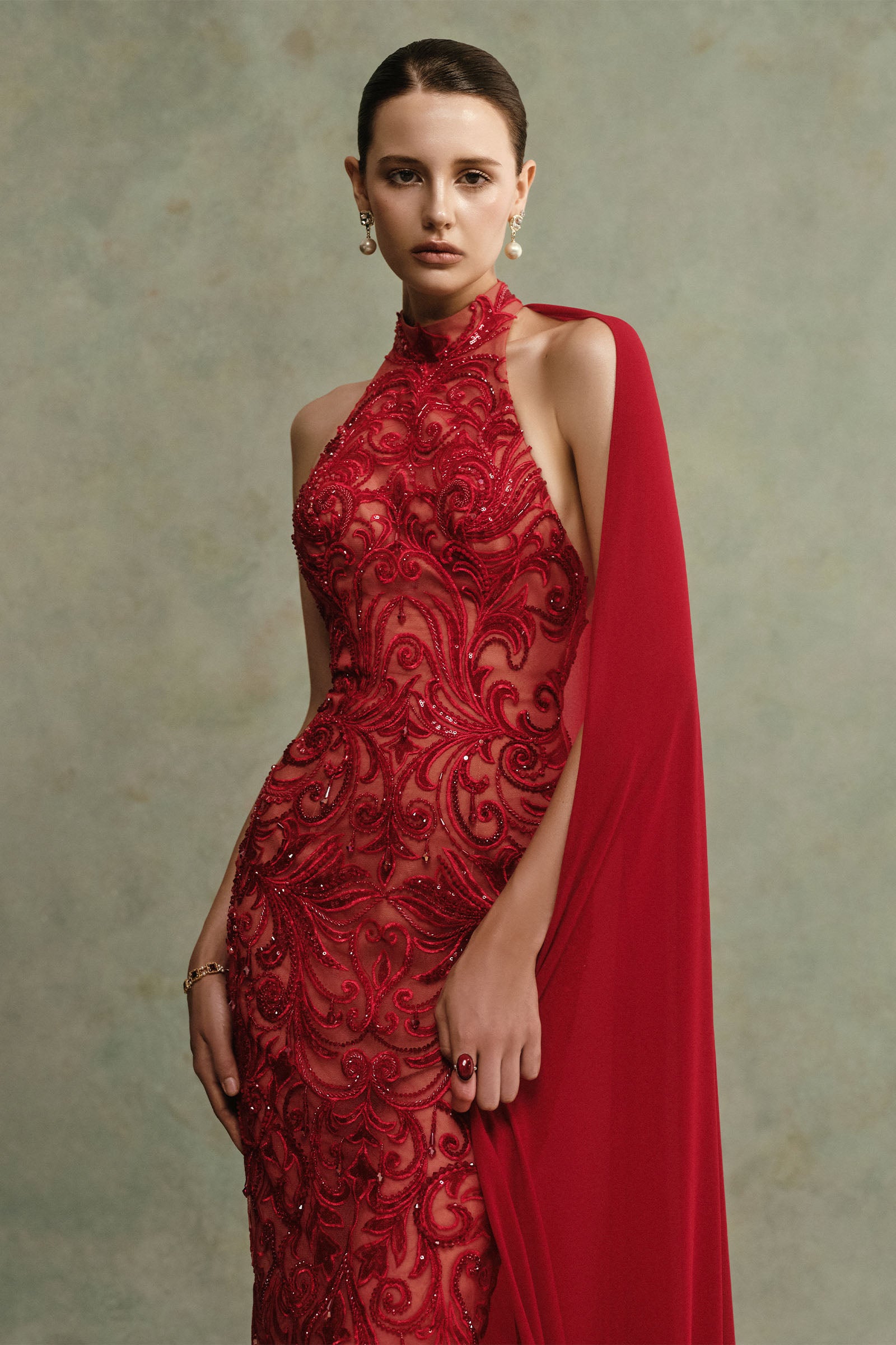 Velora Embroidery Maxi Dress
