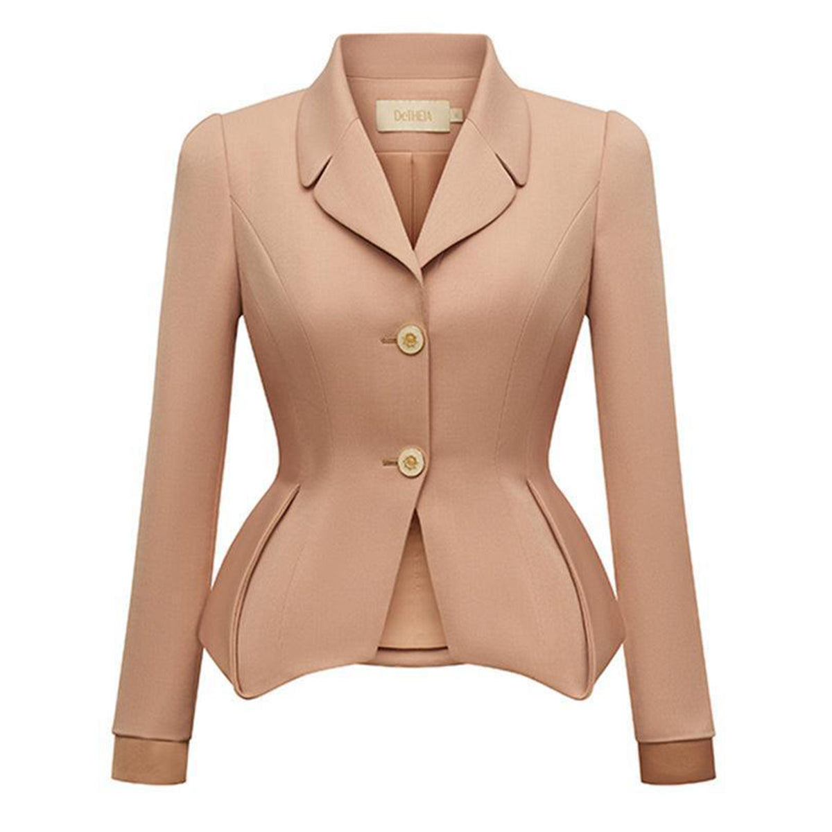 Jeanne Peplum Long Sleeved Polycotton Jacket