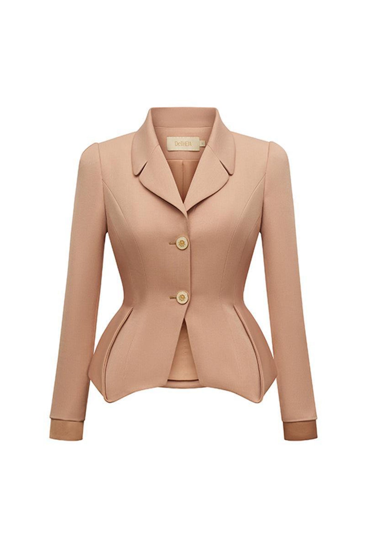 Jeanne Peplum Long Sleeved Polycotton Jacket