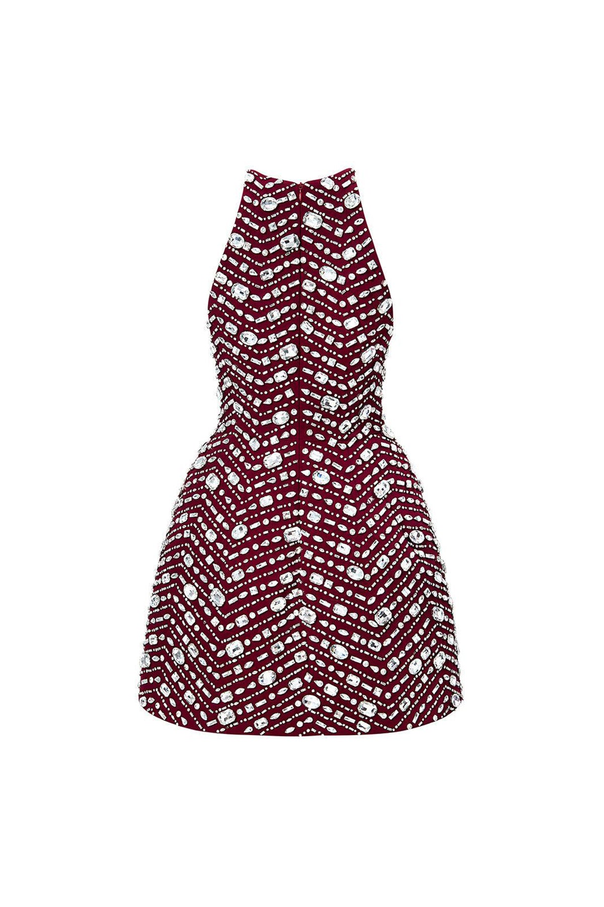 Joelle A-line Stone Crepe Mini Dress