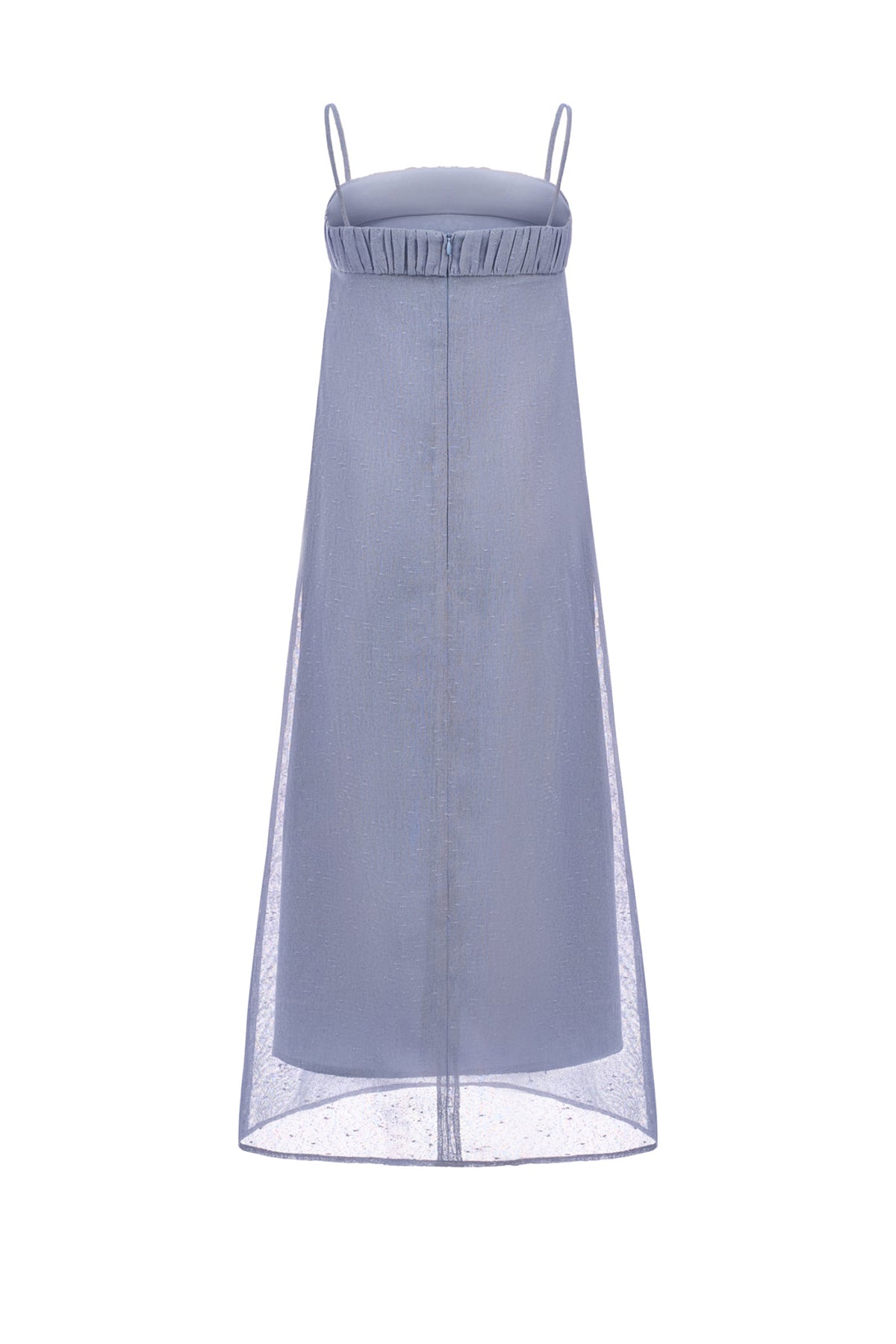 Nerina Square Neck Pleated Midi Dress