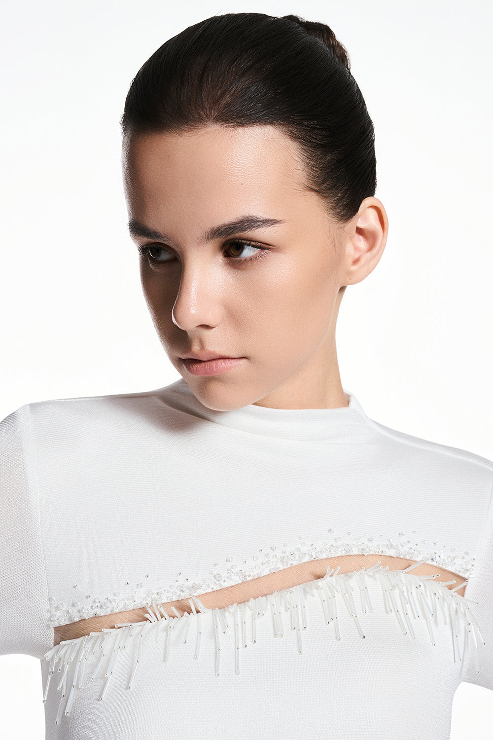 Aster High Neck Fringe Maxi Dress