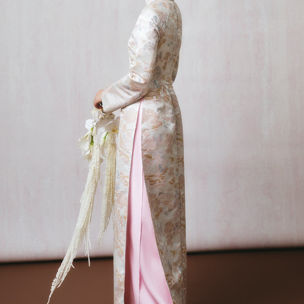 Tinh Ho Straight Brocade Pants