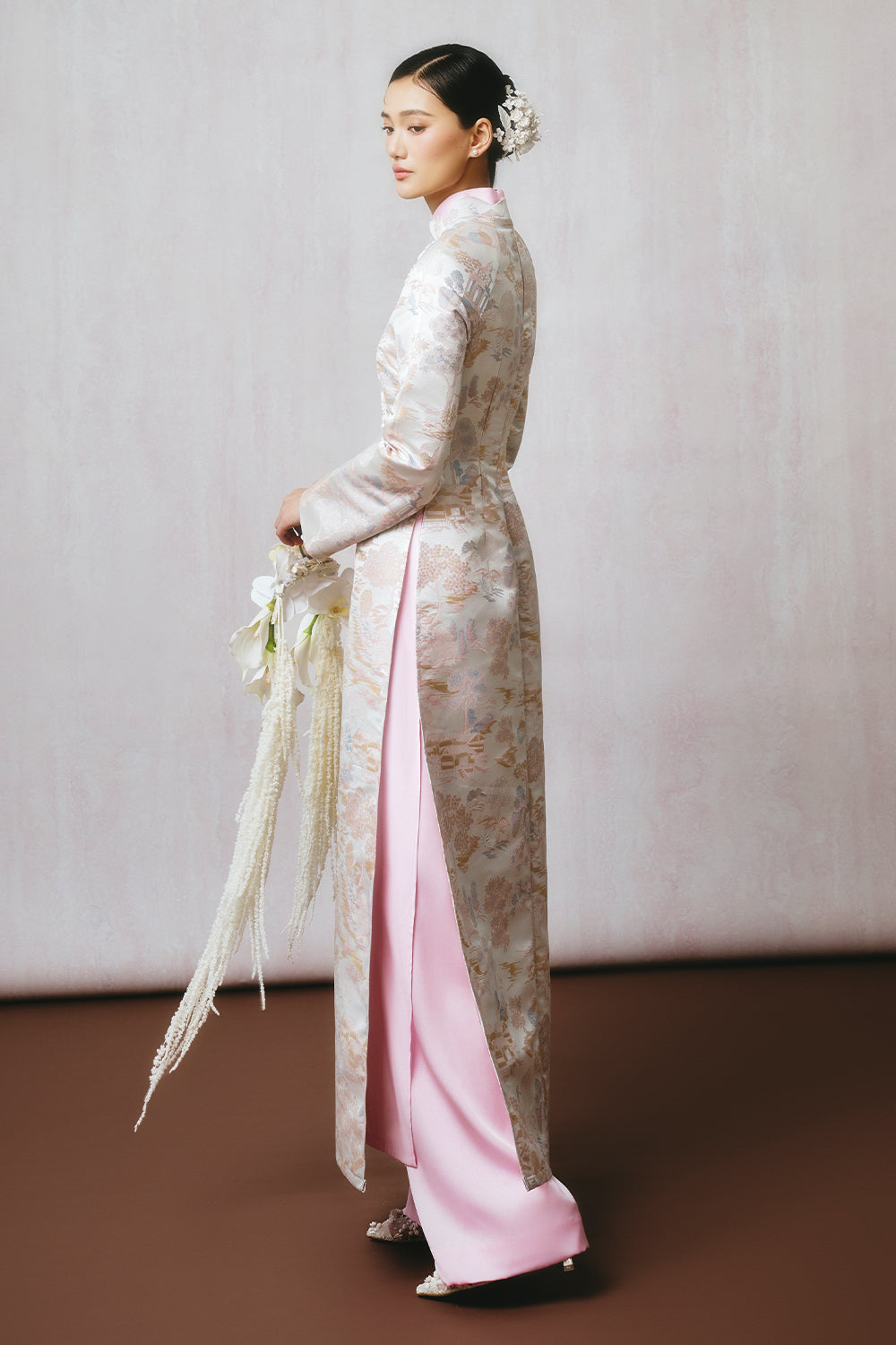 Tinh Ho Straight Brocade Pants